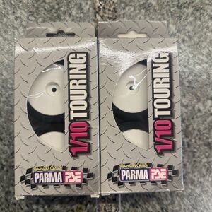 PARMA PSE 16012 1/10 Touring RC Cars Mounted & Trued INDIGO Front Tires 28mm NEW